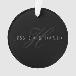 Couples Names & Surname Monogram Ornament