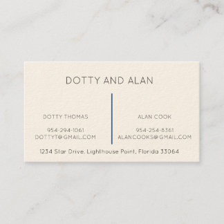 Couples Personal Calling/ Business Card