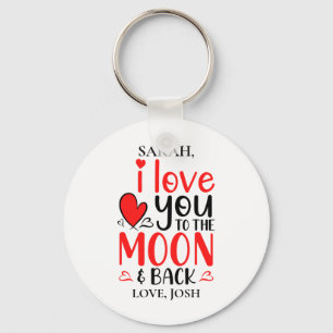 Couple's Personalized Button Keychain