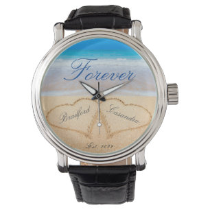  Couples  Personalized Forever   Hearts in Sand   Watch