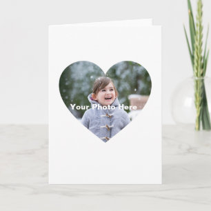 Couples Personalized Heart-Shaped Photo Card