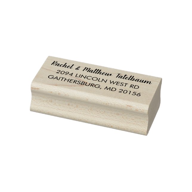 Couples Personalized Return Address Rubber Stamp (Stamp)