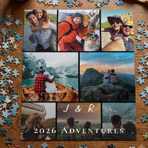 Couples Photo Collage Travel Memories Jigsaw Puzzle