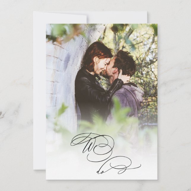 *~* Couples PHOTO DIY RSVP + QR  AR6 Wedding Invit Invitation (Front)