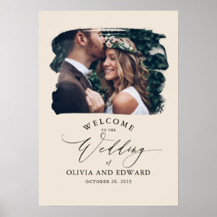 Couples Photo Light Affiche de bienvenue Mariage B