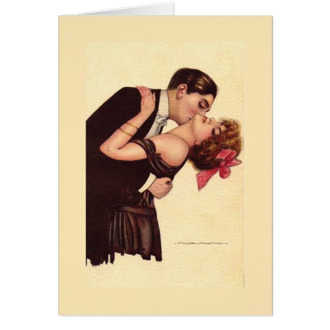 Couples ravis romantiques de ~ vintage d'art (Devant)