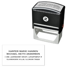 Couples Return Address Self Inking Stamp