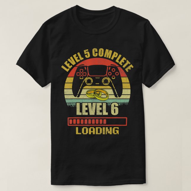 Couples s For Him, Level 5 Complete Wedding Annive T-Shirt (Design Front)