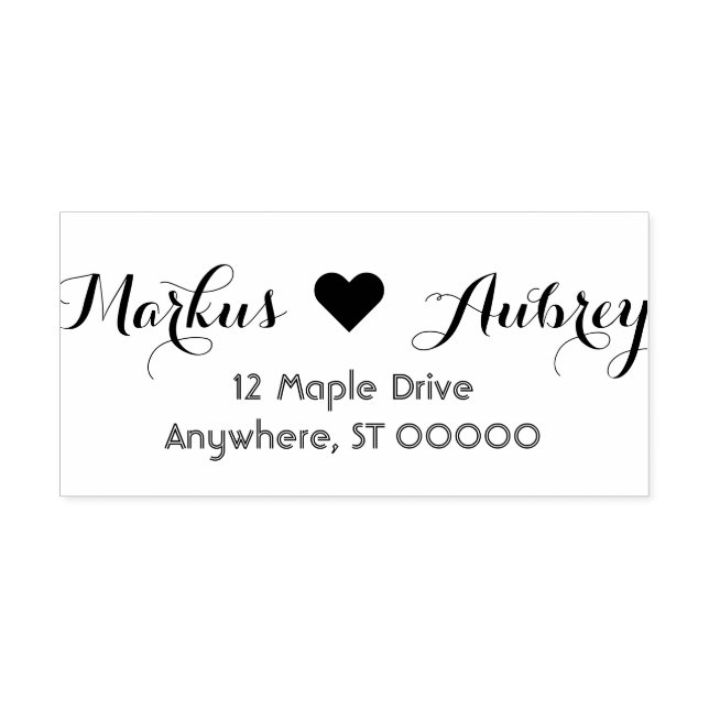 Couples' Self-Inking Personalized Stamp (Design)