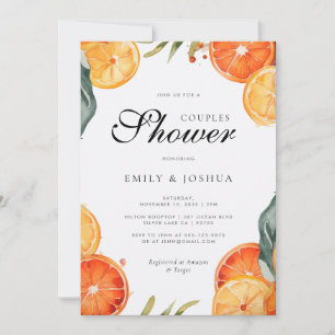 Couples Shower Citrus Aperol Spritz Invitation