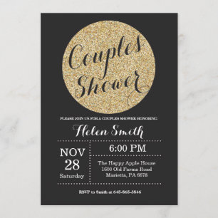 Couples Shower Invitation à la Parties scintillant