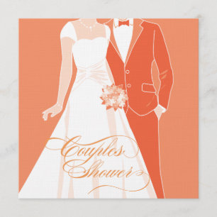 Couples Shower Invitation - Orange