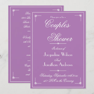 Couples Shower Lilac Spring Summer Email RSVP  Invitation