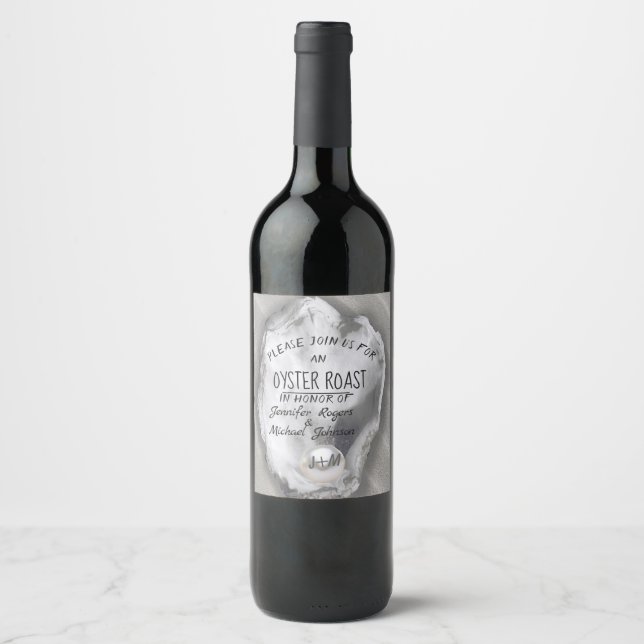 Couples Shower Oyster Roast   Wine Label (Front)