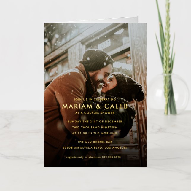 Couple's Shower Photo Engagement Party Invitation (Front)