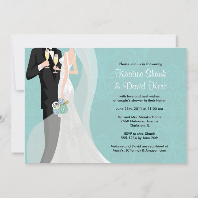 Couples Shower - Version 1 Invitation (Front)