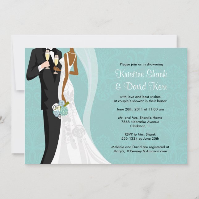 Couples Shower - Version 3 Invitation (Front)