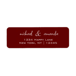 Couples Simple Minimal Informal Casual Dark Red