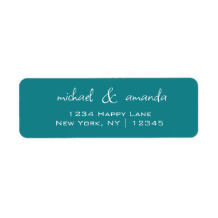 Couples Simple Minimal Informal Casual Teal Blue