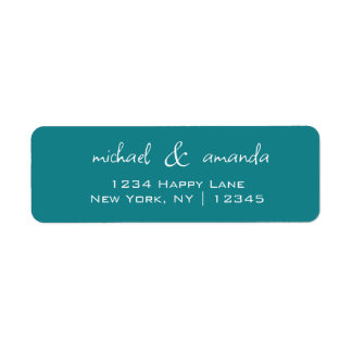 Couples Simple Minimal Informal Casual Teal Blue