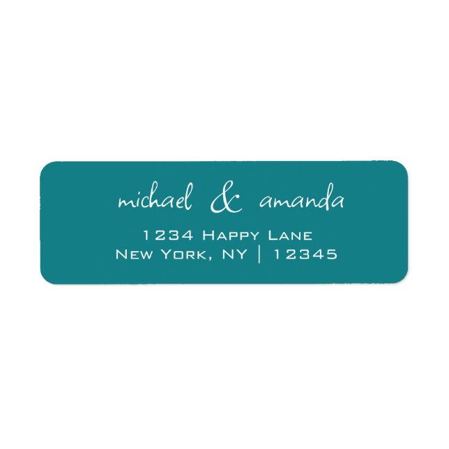 Couples Simple Minimal Informal Casual Teal Blue (Front)