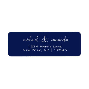 Couples Simple Minimal Informal Dark Navy Blue 