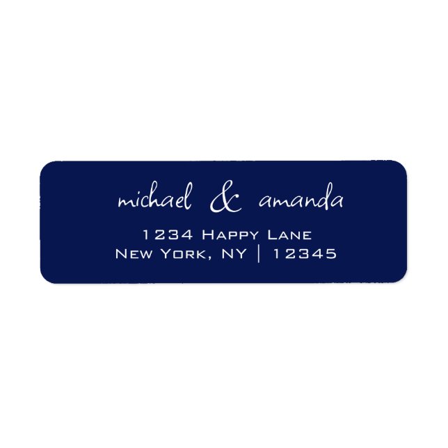 Couples Simple Minimal informel bleu marine foncé (Devant)
