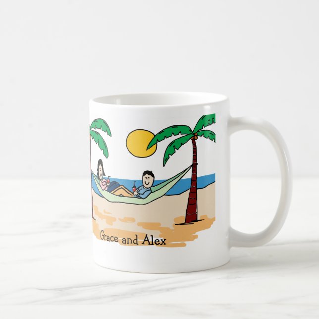 Couples sur la tasse de bande dessinée (Droite)