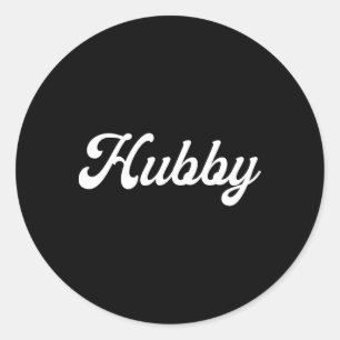 Couples Tee Set Mens Womens Wife Hub Classic Round Sticker