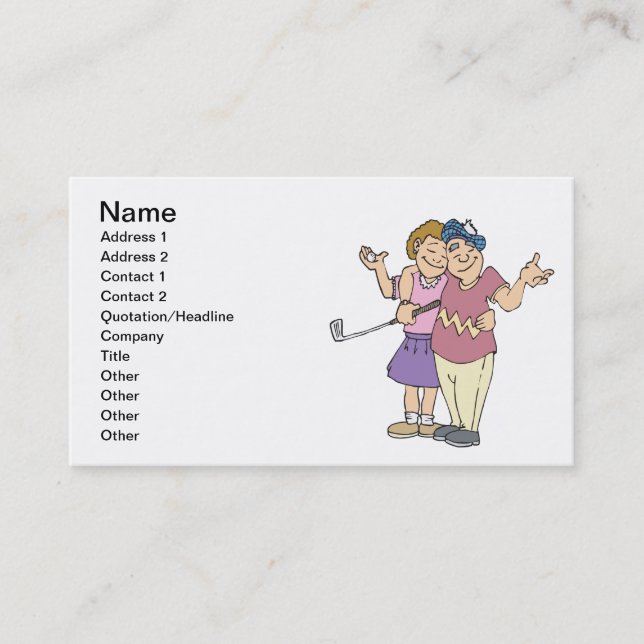 Couples That Golf Together Stay Together Business Card (Front)