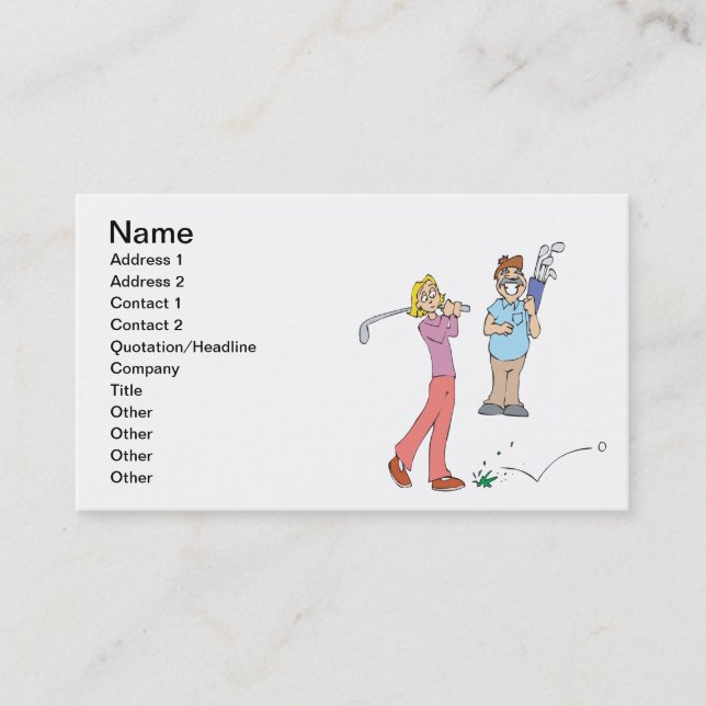 Couples That Golf Together Stay Together Business Card (Front)