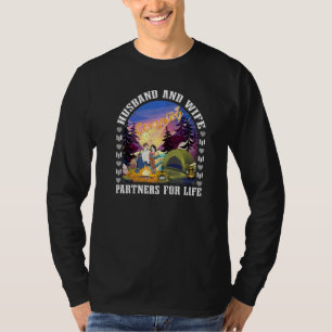 Couples Travelling While Hiking Camping & Fishing T-Shirt