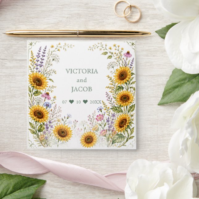 Couples Wedding/Anniversary Sunflower Seed Favour Envelope (Wedding)