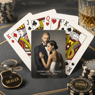 Couple's Wedding or Engagement Photo Playing Cards