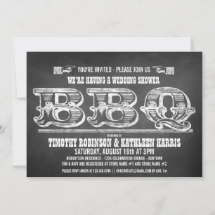 Couples Wedding Shower Barbeque Invitations