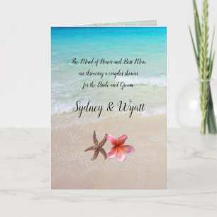 Couples Wedding shower Beach Folk Invitation