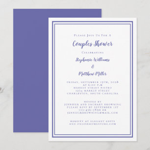 Couples Wedding Shower Engagement Periwinkle Blue Invitation