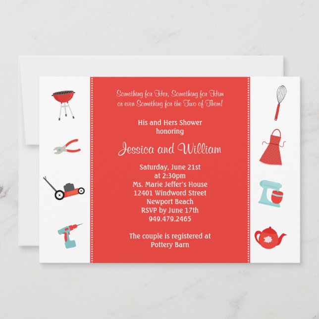 Couples Wedding Shower Invitation (Front)