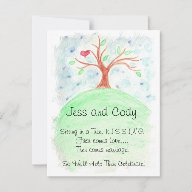 Couple's Wedding Shower Watercolor Invitation (Front)