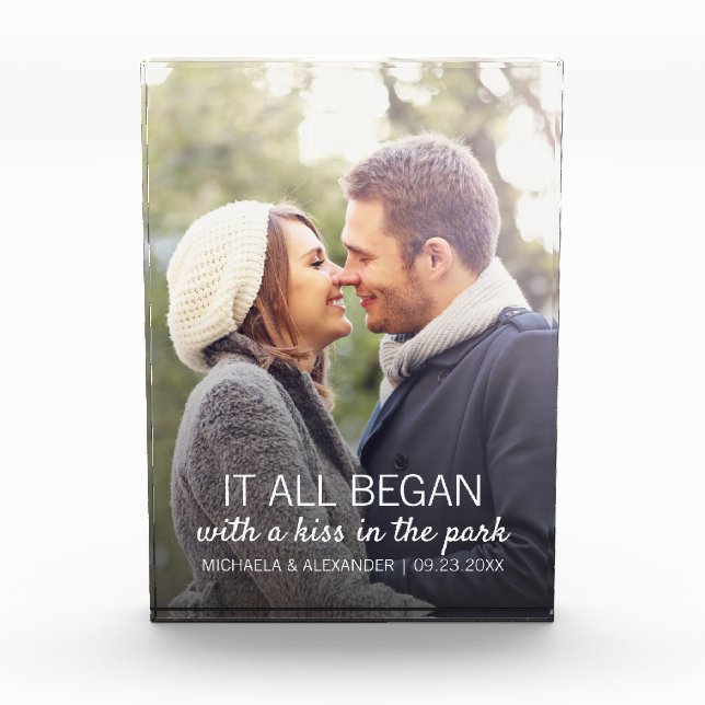Couples Where It All Began Personalized Newly Photo Block (Front)
