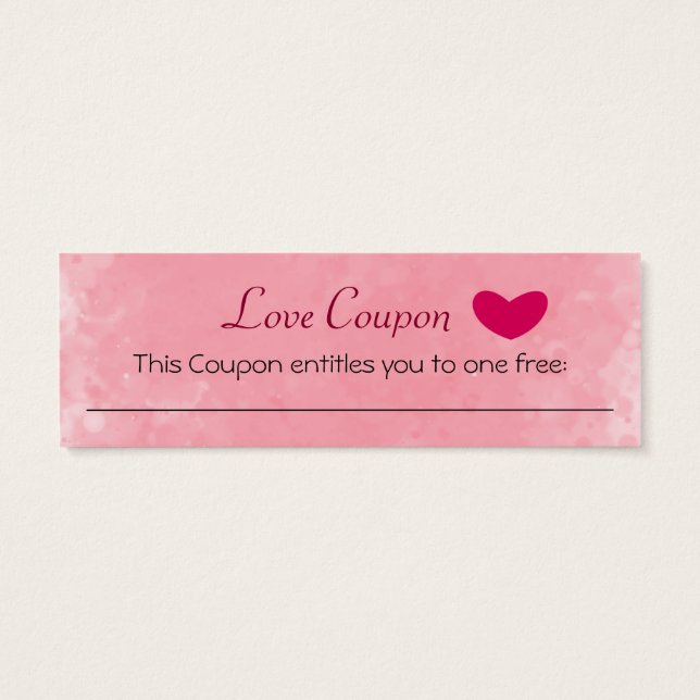 Coupon d'amour (Dos)