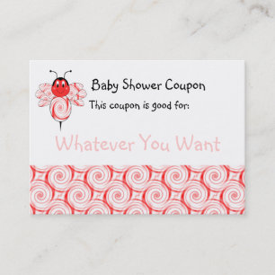Coupon de Baby shower d'abeille doux