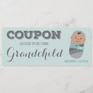 Coupon de Faire-part de grossesse pour bébé tan