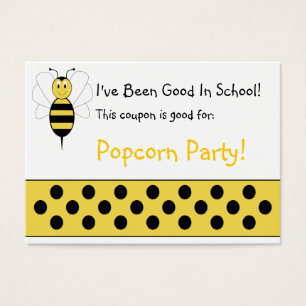 Coupon de l'école d'abeilles souriant