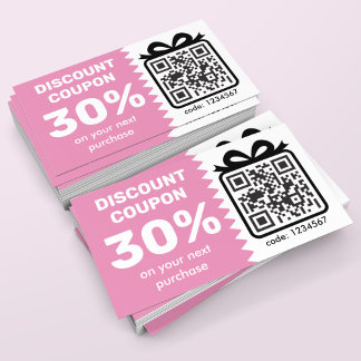 Coupon de réduction numérique avec logo de code QR