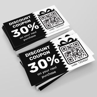 Coupon de réduction numérique avec logo de code QR