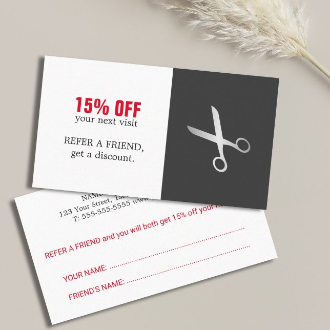 Coupon de salon de coiffure simple et moderne (Créateur téléchargé)