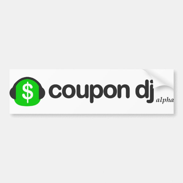 coupon dj bumper sticker (Front)