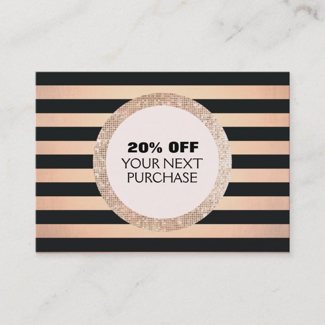 Coupon Faux Gold & Copper Stried Mode & Beauté (Devant)