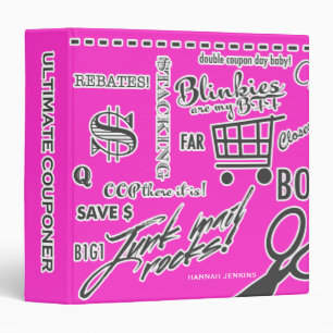 Coupon Lingo Organizer Hot Pink Binder